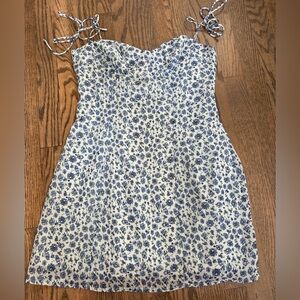 Beginning Boutique Floral Tie Shoulder Dress